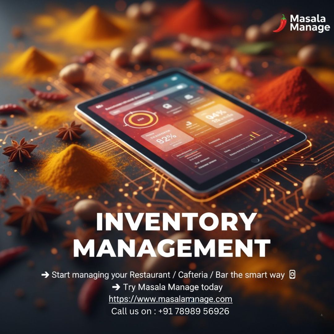 Restaurant inventory management software India - stock tracking, recipes, low stock alerts, wastage