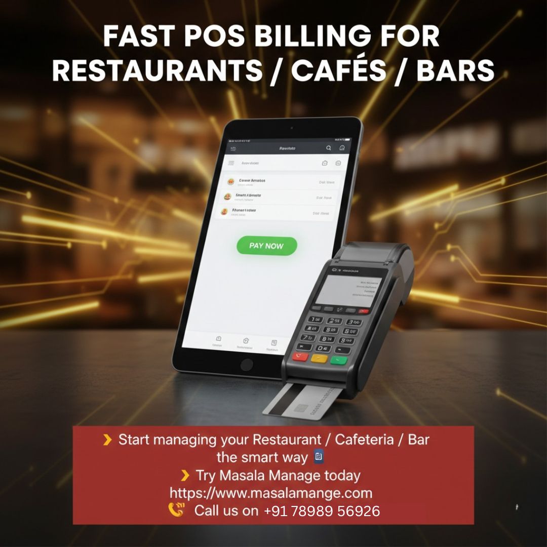 Multi outlet restaurant software India and restaurant ERP India - franchise, central dashboard